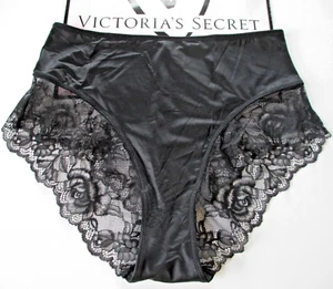 VICTORIA'S SECRET VERY SEXY Lace Trim High Waist Brief Panty S M L XL Black VS - Picture 1 of 4