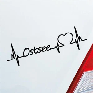 Auto Aufkleber Ostsee Herz Puls See Sea Osten East Liebe Love 19x6 cm Sticker He - Bild 1 von 24