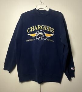 Vintage 90s embroidered San Diego Chargers NFL  Blue Pullover Sweatshirt M