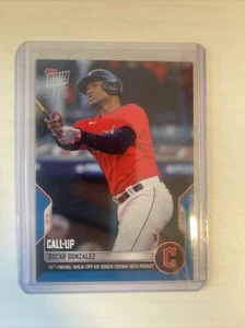 2022 MLB Topps Now Oscar Gonzalez Call-Up BLUE PARALLEL /49 SSP Guardians #1043 - Picture 1 of 2