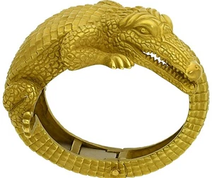 Kieselstein-Cord 18k Yellow Gold Hinged Alligator Cuff Bangle Bracelet 166.4g - Picture 1 of 7