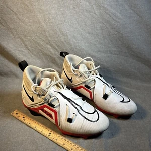 Nike Alpha Menace Elite 3 - Mens 10 Pro Football Cleats White Red CT6649-103 - Picture 1 of 10