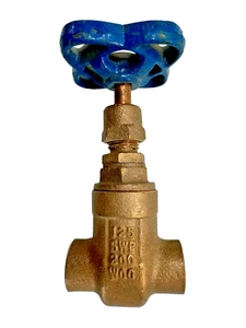 NIBCO S-113 Bronze Gate Valve 1/2" Solder Ends 125-SWP / 200-WOG Non-Rising Stem - Picture 1 of 9