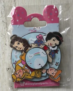 PIN'S PIN DISNEY DISNEYLAND PARIS DLP PARIS LES 4 PRINCESSES PRINCESS - Foto 1 di 1