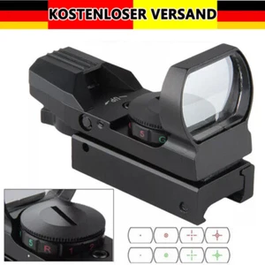 Tactical Holographic Reflex Red Green Dot Sight 4 Reticle für 20mm,Taubenschwanz - Bild 1 von 24