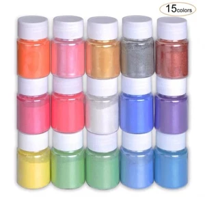 15 Colors for Soap Making/Soap Dyes/Nail Art/Eyeshadow DIY Mica Powder - Picture 1 of 4