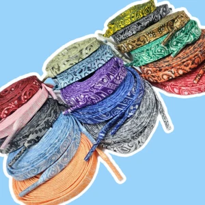 Bandana Paisley Flat Laces - Picture 1 of 21