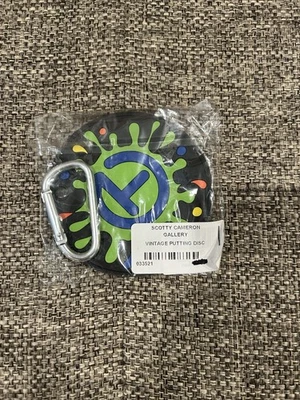 Nuevo Raro Scotty Cameron CIRCLE T Pintura Salpicaduras Disco Bolsa Galería de Etiquetas Negro Foto 1 de 2