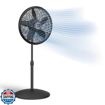 Lasko Pedestal Fan, Oscillating Fan for Bedroom with Adjustable Height and 3  - Image 1 of 4