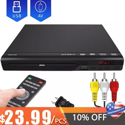 1080p DVD Player All Region Free DVD CD USB Player with AV+RCA Output US O1V2 - Image 1 of 4