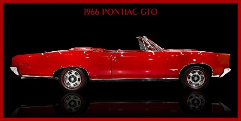 Pontiac GTO 1966 personalizado en rojo letrero nuevo: 9x18" acero EE. UU. Foto 1 de 1
