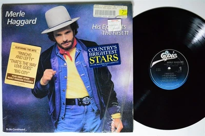 MERLE HAGGARD His Epic Hits The First 11 EPIC LP VG+ SHRINK w/hype stickers - Image 1 of 2