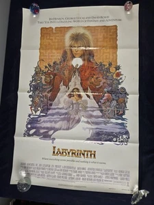 Vintage Original Labyrinth (1986) Filmplakat gefaltet 27x41 - Bild 1 von 12