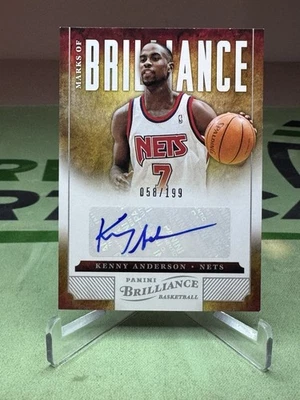2012-13 Panini Brilliance Kenny Anderson Marks of Brilliance automático/199 - NJ Nets Foto 1 de 2