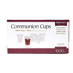 Plastic, Disposable, Recyclable Communion Cups, 1000 Count - Picture 1 of 8