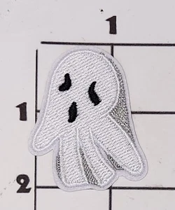 Halloween Ghost Patch Iron On Embroidered Costume Cosplay Upcycle - Picture 1 of 1