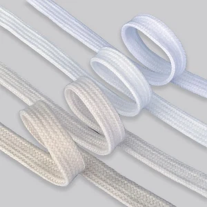 Laces for White Sneakers, White Cotton Laces, Laces for Sports Canvas Shoes - Foto 1 di 20