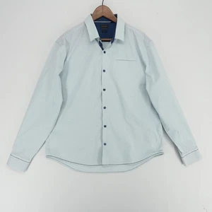 7 Diamonds Shirt Mens XL Blue Grand Illusion Classic Fit Button Up Dress Casual - Picture 1 of 9