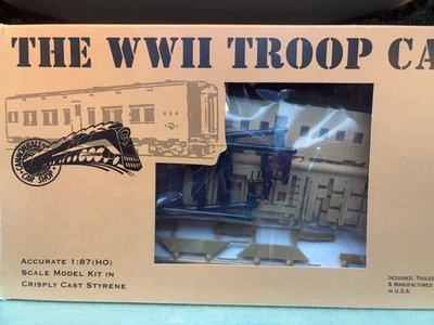 Kit Cannonball Car Shop 197-9701 Troop Sleeper escala HO con marco de camión aliado Foto 1 de 2