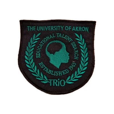 The University Of Akron Patch Educational Talent Search Trio Embroidered Rare - Image 1 of 4