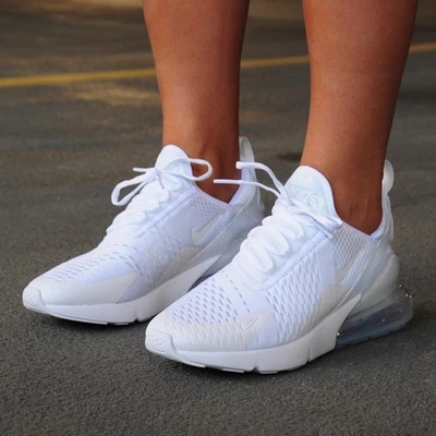 NIKE AIR MAX 270 (GS) BLANCO JUVENIL Talla 4Y-7Y Ajuste Mujer Talla 5.5-8.5 943345-103 Foto 1 de 4