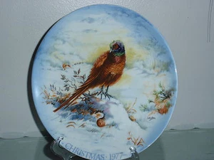 1977 Crown Staffordshire Plaque Cock O' The North Edition Christmas Plate - Picture 1 of 10