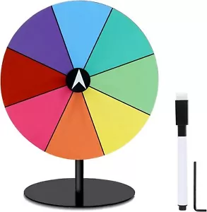 Prize Wheel Dry Erase 8 Inch Spinning Wheel for Prizes All Metal Tabletop Rou... - Picture 1 of 3