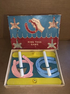 Raro Juego de Lanzamiento de Anillos Knickerbocker Plastic Co De Colección con Caja Foto 1 de 4