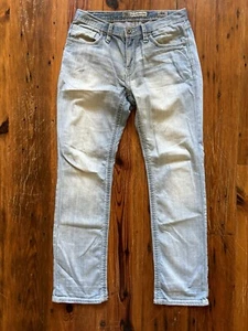 BKE Derek Jeans Men’s 30 R X 32 Blue Straight Leg Distressed Y2k - Picture 1 of 7
