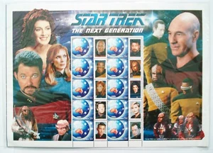 AUSTRALIA - STAR TREK THE NEXT GENERATION - PANE OF 10 - MNH - STILL SEALED - Picture 1 of 2