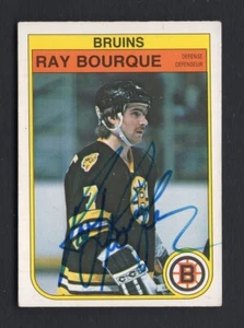 Ray Bourque Boston Bruins 1982-83 O-Pee-Chee Autographed Card #7 - Picture 1 of 2