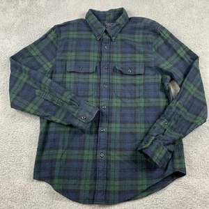 Abercrombie & Fitch Shirt Mens Large Green Tartan Plaid Blackwatch Y2K Preppy - Picture 1 of 9