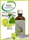 PAPS Bergamotte Öl (FCF), 100ml - zertifiziertes, naturreines, ätherisches Öl
