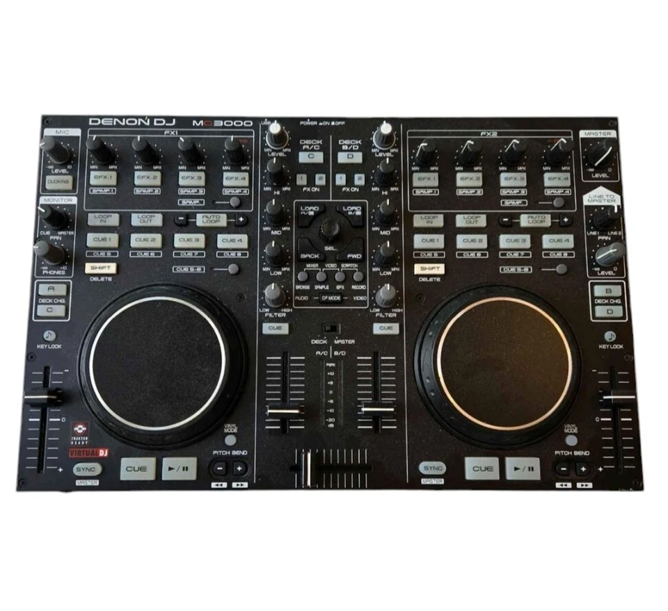 Denon DJ mc3000 professional DJ mixer with case - Image 1 of 4