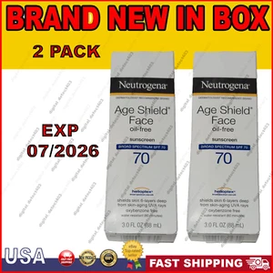 Neutrogena Age Shield Face Sunscreen Lotion SPF 70 3.0 oz Exp 7/2026 2PK - Picture 1 of 1