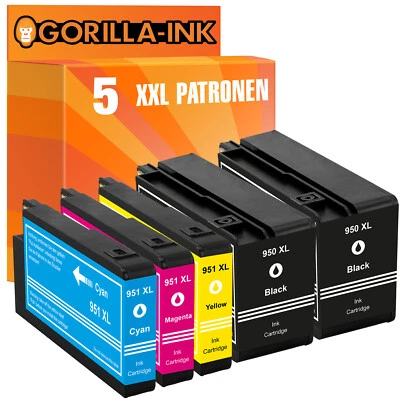 5 Patronen für HP 950XL 951XL OfficeJet Pro 251dw 276dw 8600 8610 8615 8620 8660 - Bild 1 von 4