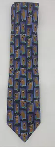 Tie Rack Many Faces of Scooby-Doo Necktie Blue 100% Silk Tie Necktie Made Italy - Picture 1 of 5