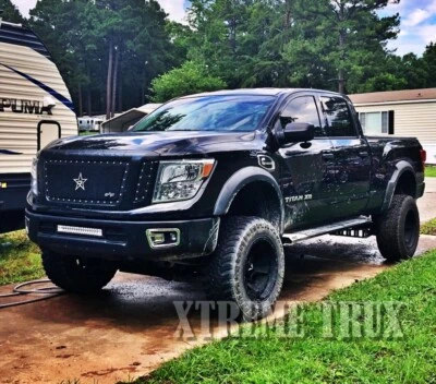 Textured Fender Flares For 16-22 Nissan Titan XD Extended Set - Image 1 of 4