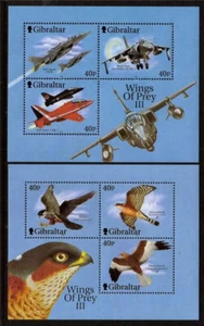 Gibraltar 2001 Wings of Prey III set aircraft & birds sheets SG MS 988 MNH mint - Picture 1 of 1
