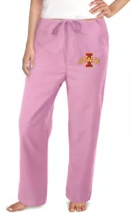 ISU Cyclones Pink Scrubs Pants DRAWSTRING BOTTOMS-Sz XXL- - Picture 1 of 1