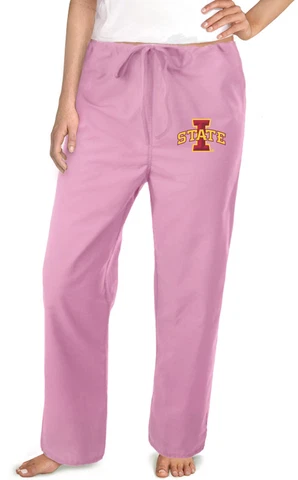 ISU Cyclones Pink Scrubs Pants DRAWSTRING BOTTOMS-Sz XXL Cover