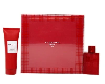 BURBERRY BRIT RED WOMEN 2 PIECE GIFT SET EAU DE PARFUM SPRAY 50ML NIB-SBH29044 - Image 1 of 2