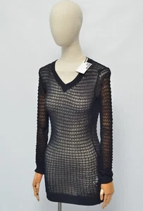 Love Moschino Luxury NEW! Women's Black Knitted Dress Size XS - Picture 1 of 12