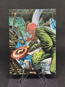 Captain America vs. Red Skull 1992 Skybox Marvel Masterpieces Battle Spectra #5D - Bild 1 von 2