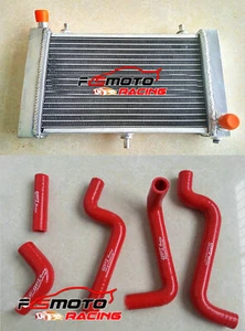 Radiador de aluminio + manguera de silicona roja para Aprilia RS125 Tuono 1995-2010 2 tiempos - Imagen 1 de 5
