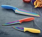 HAMPTON FORGE TOMODACHI RAINBOW MULTI COLOR KNIFE SET CUTLERY KITCHEN KNIVES