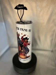 Cowgirl-Thema Thermo Edelstahl 20oz Becher mit Strohhalm & Deckel - Bild 1 von 4