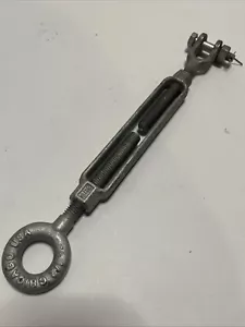 Chicago Hardware USA Turnbuckle Jaw & Eye Galvanized 1/2” x 7.5” Body CHF 1/2” - Picture 1 of 10