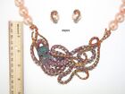 Heidi Daus "Deep Dive Dazzle" Crystal Octopus Necklace AND Clip on Earrings SET