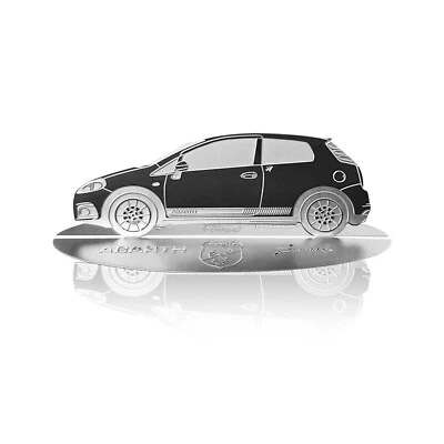 Diecast Engraved Car Fiat Grande Punto Abarth in Stainless Steel - Image 1 of 4